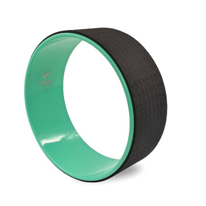 Колесо для йоги 39 см бірюзове Стабільний баланс, розтяжка та гнучкість для вправ йоги, фітнесу та тренування спини, нековзне, міцне Засіб для тренувань з колесом для йоги Потужне тренажерне обладнання