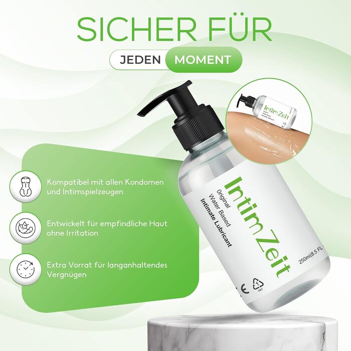 Гель-лубрикант IntimZeit 250 мл водний, гіпоалергенний