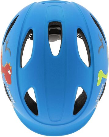 Легкий велосипедний шолом для дітей - індивідуальне регулювання розміру - розсувний зі світлодіодним підсвічуванням дино-синій кил