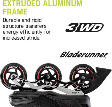 Роликові ковзани Bladerunner Women by Rollerblade Formula 100 Чоловіки Фітнес для дорослих Чорно-червоні роликові ковзани 11 чорні