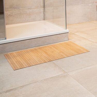 Бамбуковий килимок для ванної Lines в наборі 3, килимок для ванної, дерев'яний килимок, бамбуковий килимок, для ванної кімнати, не