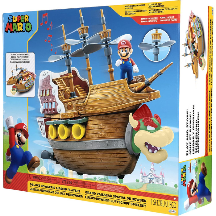 Ігровий набір SUPER MARIO Deluxe Дирижабль Боузера з фігуркою Маріо