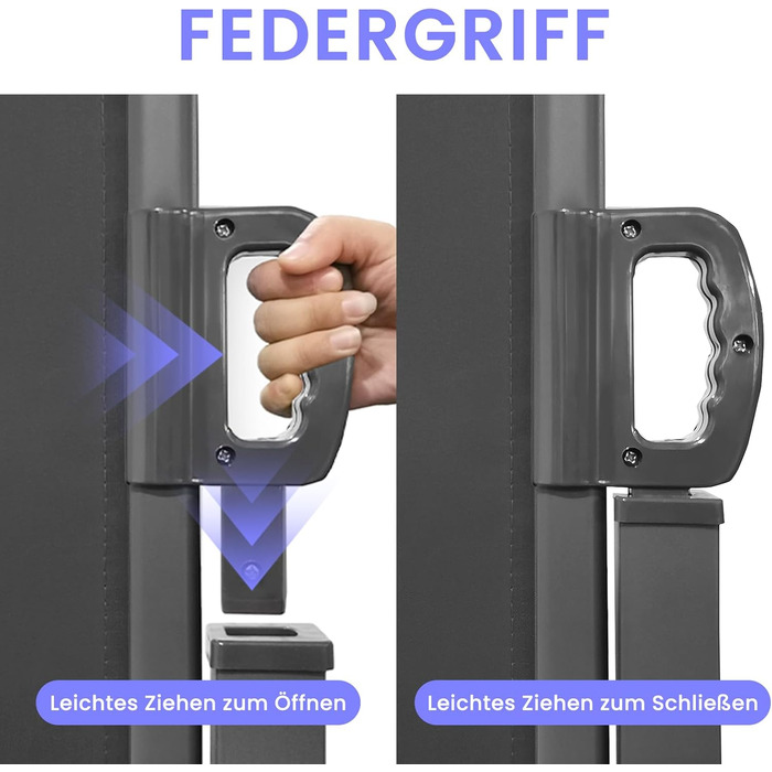 Розсувна двостороння бічна маркіза, створює приватність на вулиці, до 6 м, функція автоматичного згортання, захист від сонця та вітру, бічна шторка як екран для забезпечення конфіденційності (антрацит, висота 1,53 м, антрацит 160 см)