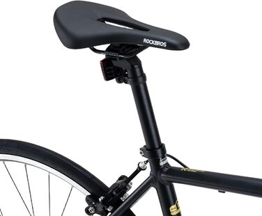 Шосейний велосипед ROCKBROS AERIX 700C з алюмінієвою рамою, трансмісією S-Ride R400 на 2x8 швидкостей та сталевою вилкою Hi-Ten, геометрією Endurance, легкий шосейний велосипед для чоловіків та жінок, для щоденного використання та тренувань, чорний, 700C 