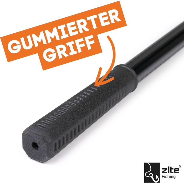 Підсак Zite для риболовлі - 2,40 м та 2,70 м - Easy Telescopic Technology, 60x60 см Гумований підсак, рибальська сітка 2,70 м