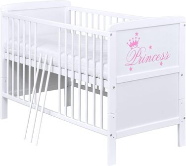 Комплект постільної білизни Generic Baby Deluxe, що трансформується в дитяче ліжко, біле, 140x70 см, Princess Bedding Set (Princess)