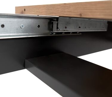 Розкладний обідній стіл Newfurn 160-200 см, включаючи стільницю, антрацит, дуб сонома, обідній стіл у сучасному сільському стилі - 160x75x90 см (ШxВxГ) - Кухонний стіл Обідній стіл - дуб сонома 160-200 x 90 см