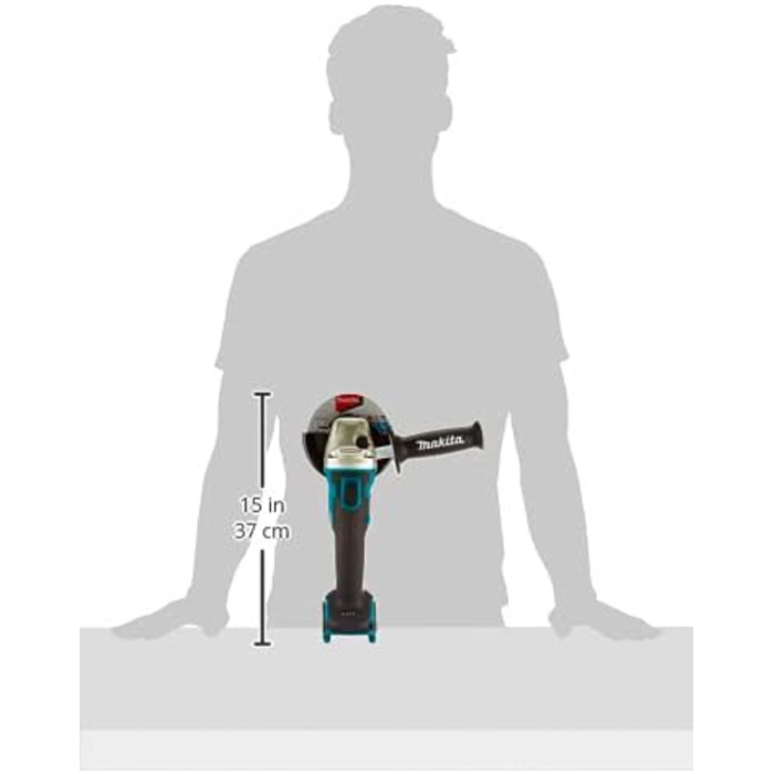 Акумуляторна кутова шліфувальна машина 18 В (без акумулятора, без зарядного пристрою), синя без акумулятора без зарядного пристрою