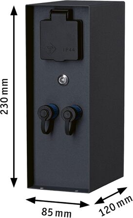 Стілб-розетка Paulmann Rio Plug & Shine для зовнішнього освітлення з датчиком сутінків, IP44, антрацит (2 шт. 230В, 2 шт. Plug & Shine 24В)