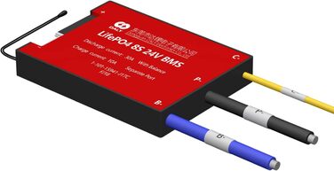 Окрема плата захисту друкованої плати з портом та балансувальний провід для акумуляторного блоку Lifepo4 та системи живлення електроенергії, 4 BMS 8S 24V 30A