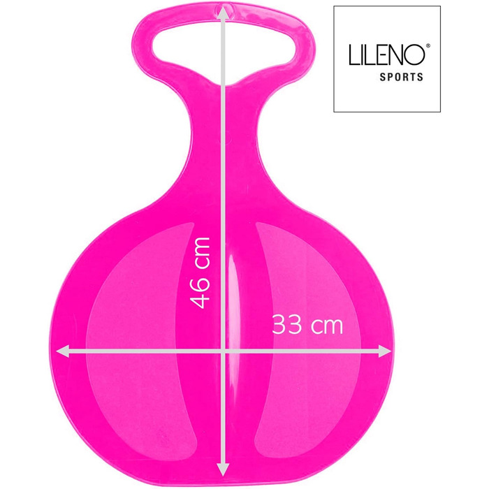 Дитячий килимок для катання на санках LILENO SPORTS (комплект з ) - Пластиковий ковзний диск для всієї родини - Снігові санки для незабутніх зимових днів - Також підходить для дорослих, рожевий