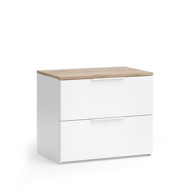 Комод Vicco Wido, полиця з дверцятами, білий/Сонома, 60 x 50 см з 2 шухлядами