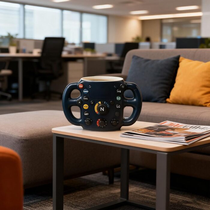 Чашки для керма з нержавіючої сталі та смоли для фанатів гонок, можна мити в посудомийній машині, кавові кружки