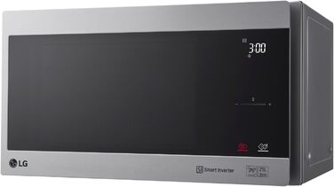 Мікрохвильова піч LG MS2595CIS з технологією Smart Inverter, ємність 25 літрів, 1000 Вт, автоматичні програми, регульовані рівні потужності та функція EasyClean, мікрохвильова піч Silver Solo з нержавіючої сталі Silver 2