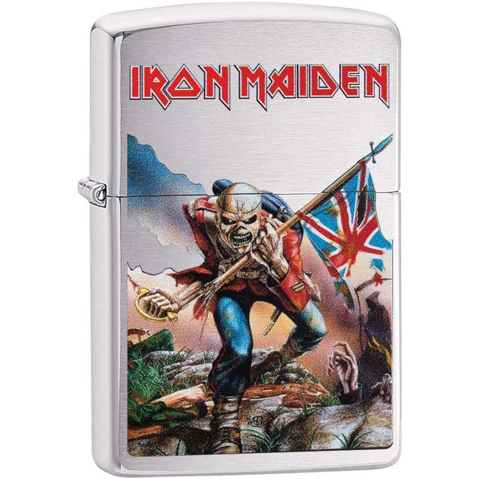 Запальничка Zippo 29432 Iron Maiden-Chrome Brushed-Spring 2017, срібляста, 5.8 x 3.8 x 2 см