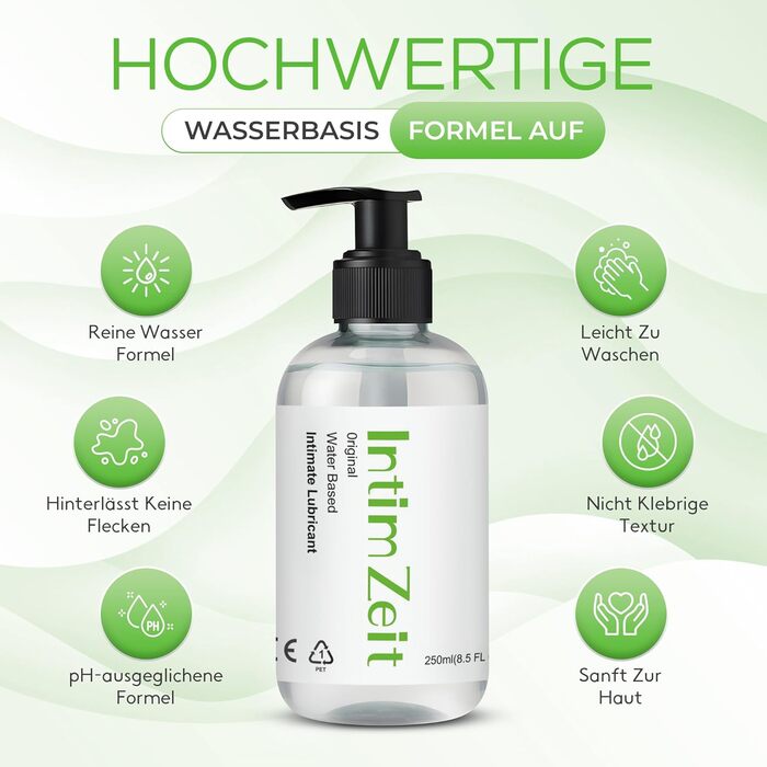 Гель-лубрикант IntimZeit 250 мл водний, гіпоалергенний