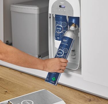 Пляшка CO2 (425 г, для кожного виробника газованої води, до 60 літрів), хромована, 40651000 Single