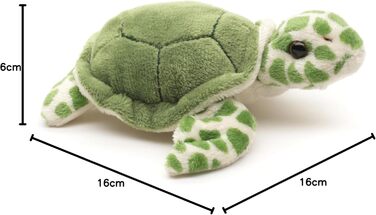 М'яка іграшка Черепаха Uni-Toys - 16 см (довжина) - плюшева черепаха (зелена)