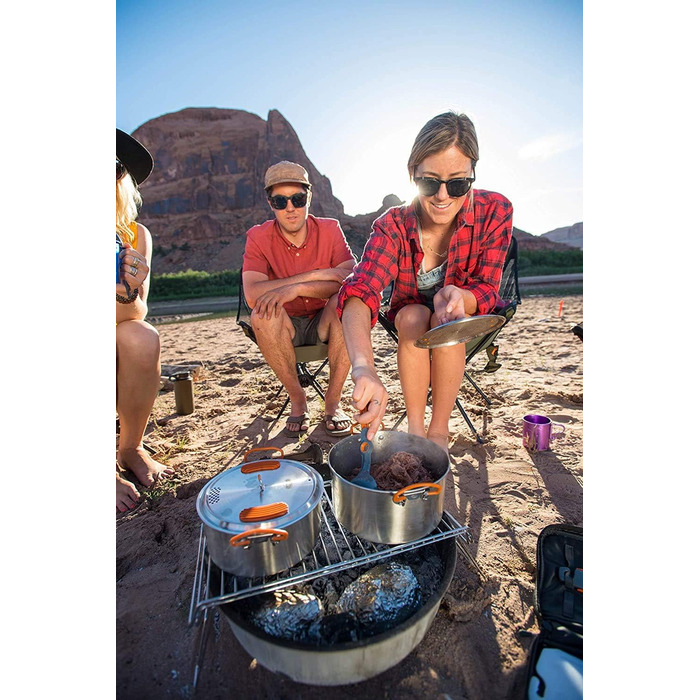 Портативний гриль для багаття GSI, складний, 39,1 x 20,1 см, стійкий до іржі (15,4 x 7,9 дюйма)