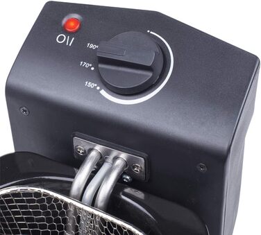 Фритюрниця з нержавіючої сталі Tristar - з об'ємом 2 літри, функцією холодної зони та регульованим термостатом до 190C, FR-6919, срібло