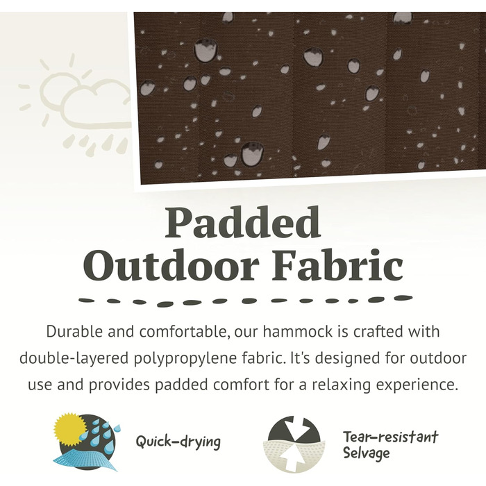 Гамак з підкладкою на жердині Kingsize Kingsize Arabica