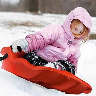 Невідомий Боб Санки Санки Snow Glider Гальма Гальма Санки пластикові Тягнучий трос 3 кольори (Червоний)