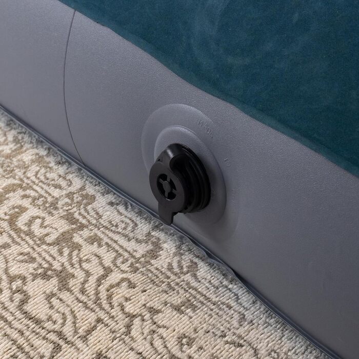 Надувний матрац AVENLI, надувне ліжко для кемпінгу з вбудованим ножним насосом для 1 особи, 1973x22 см, надувний матрац, гостьове ліжко, м&39яка спальна поверхня з флокованим чохлом, дорожнє ліжко для кемпінгу та дому