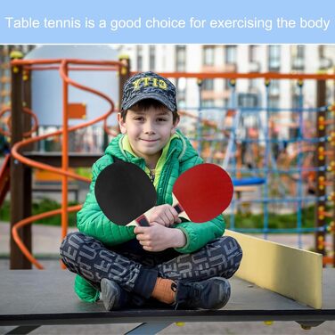 Набір для настільного тенісу Diompirux Premium 2 ракетки + 3 м’ячі + чохол 7-шарова тополя + високоякісна гума для початківців, профі, сім’ї посилена ручка