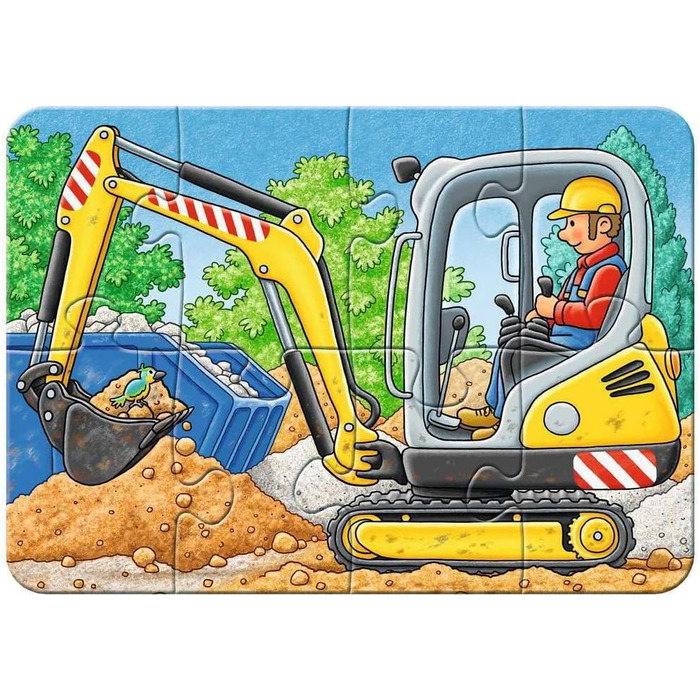 Дитячий пазл Ravensburger - 06954 На роботі - Мій перший пазл на 2,4,6,8 елементів - Пазл для дітей від 2 років