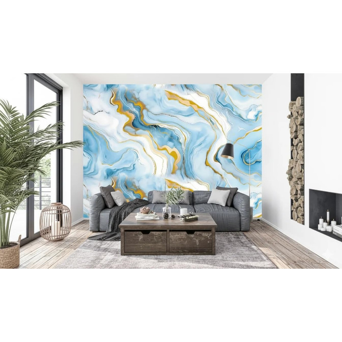 Самоклеюча вінтажна наклейка на стіну з ПВХ - Мармурова водонепроникна наклейка, що відклеюється та клеїться, для вітальні, кухні, ванної кімнати, офісу та комерційних приміщень (0,6 x 3 м) - 1 рулон (LK 145)