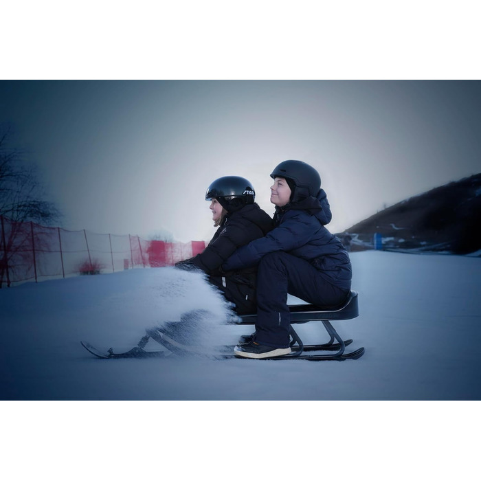 Санки STIGA Snowracer King Size GT двомісні, чорно-сірі