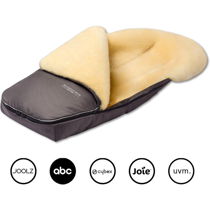 Муфта для ніг Hofbrucker Polaris - Тепла та затишна, ідеально підходить для немовлят та малюків, високоякісна овчина, підходить дл