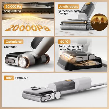 Вологий пилосос Roborock F25 GT Gen 2 Set, 20 000 Па, розкладний корпус 180