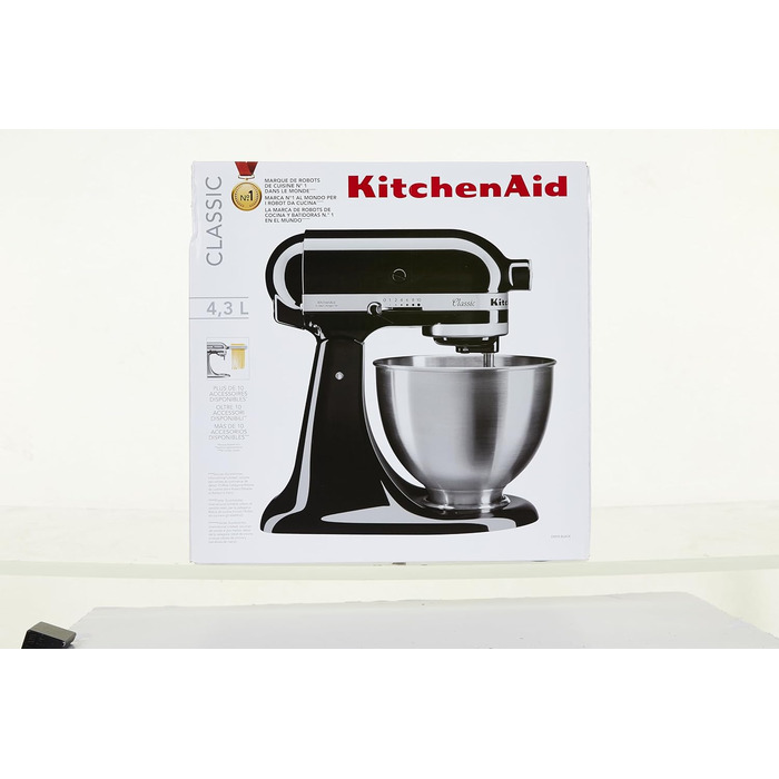 Кухонні комбайни KitchenAid CLASSIC 4.3 л з відкидною головкою двигуна, 4,3 л, чорний чорний одинарний
