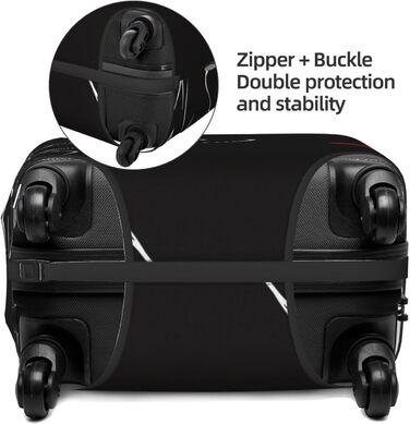 Чохол для валізи для французьких бульдогів, міцний, підходить для валіз розміром 45.7 - 81.3 см, розмір XL, Чорний, X-Large