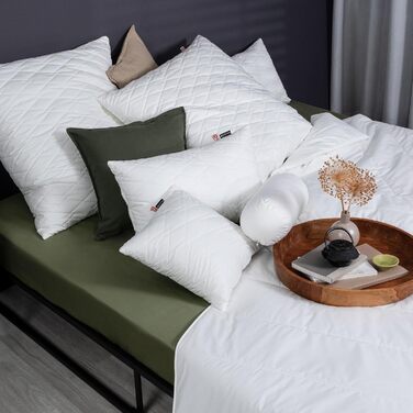 Подушка Centa-Star Royal, 40 x 40 см, волокна Primaloft Bio з шаром волокна, змінний наповнювач, із застібкою-блискавкою, Oeko-Tex Standard 100 Клас 1