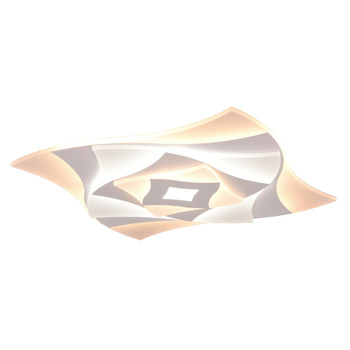Стеля LED-світильник Trio Leuchten Akita 647110131, матовий білий метал, акрил, 56 Вт LED, з пультом, диммер, зміна кольорів