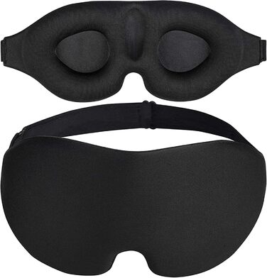 Маска для сну Sleep Connection 3D, 100 світлонепроникний шовк, маска для сну з глибокою очницею, захист вій, маска для сну, преміа