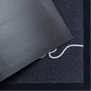 Килимок Hanse Home Printy для приміщень/вулиці 45x75 см - брудозбірний килимок, затишний вітальний килимок з написом, миється та стійкий до атмосферних впливів, нековзкий для вхідних зон та вулиці антрацитово-кремовий, 45 x 75 см (прямокутний)