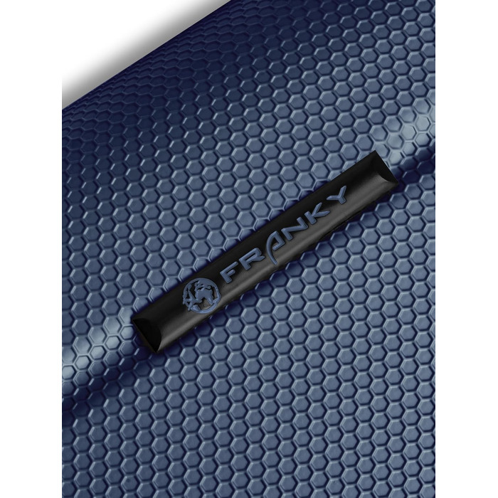 Валіза Franky для чоловіків та жінок Середній візок 44,5 x 28 x 66 см виготовлена з високоякісного, ударостійкого ABS-матеріалу Розсувна та телескопічна ручка Серія Munich 4.0 темно-синього кольору, матовий колір, 66 см
