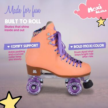 Роликові ковзани Moxi - Beach Bunny - Модні жіночі роликові ковзани Персикова ковдра Розмір 2