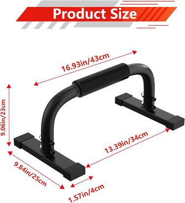 Турніри Parallettes, ручки для віджимань Parallettes для калістеніки, 300 кг/661 фунтів, стійка для віджимань, обладнання для фітнесу, Parallettes для калістеніки для тренування м&39язів та силових тренувань, чорний