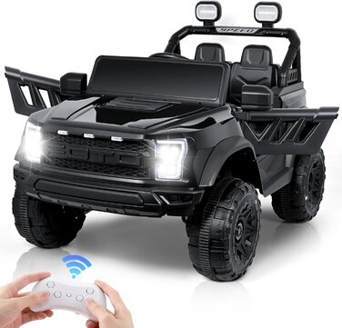Електромобіль для дітей, 2-місний дитячий електромобіль з пультом дистанційного керування 2,4 ГГц та світлодіодним світлом і музик