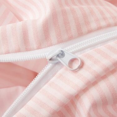 Постільна білизна Lanqinglv 135x200 для дівчаток рожеве серце в смужку дитяча постільна білизна з мікрофібри, комплект постільної