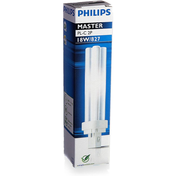 Енергозберігаюча лампа 150 мм, 10 шт., Philips MASTER PL-C 18W/840 G24d-2 2PIN (2-pin) Cold White 4000K