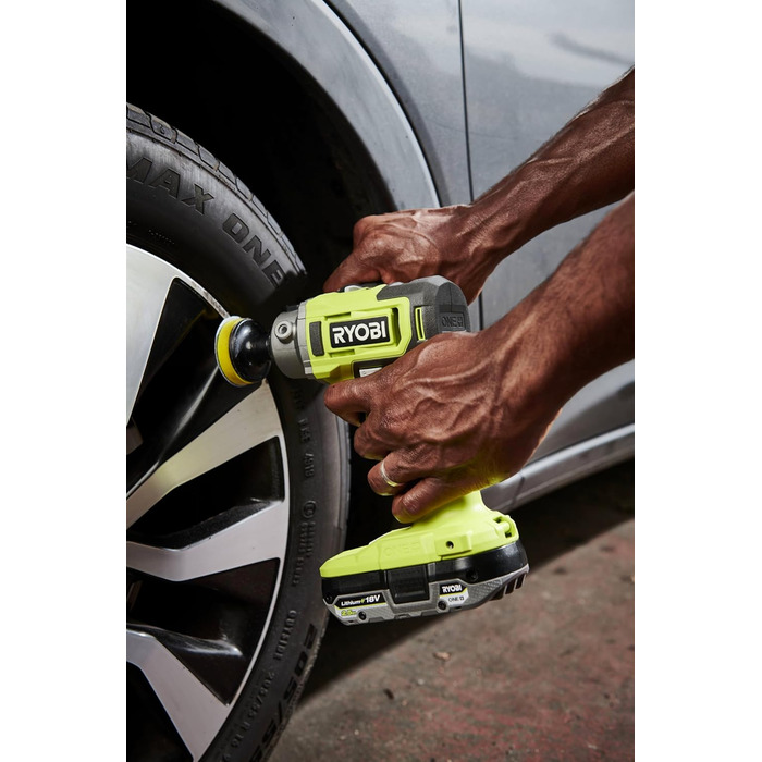 Акумуляторна полірувальна машина RYOBI 18 В ONE RDP18-0 (полірувальний диск 50/75 мм, 2-швидкісний редуктор, знімна ручка, без аку