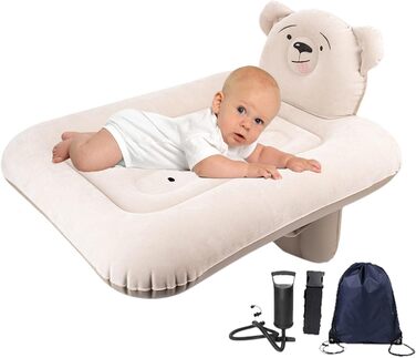 Надувне дорожнє ліжко, автомобільний надувний матрац для дітей Надувний автомобільний матрац, надувне автомобільне ліжко для заднього сидіння, підходить для сидінь у літаку, поїзді та для походів.