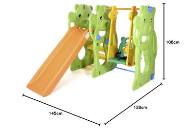 Дитячі гойдалки Baby Vivo Гойдалки каркасні Садові гойдалки Гойдалки з гіркою Дитячі Внутрішні Зовнішні Джунглі