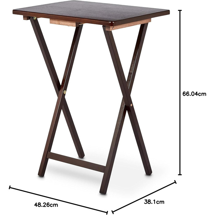 Складані дерев&39яні журнальні столики Storeo Basics з підставкою, комплект з 4 шт. , колір еспресо коричневий