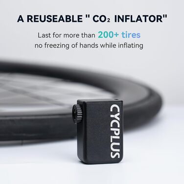 Велосипедний насос CYCPLUS AS2 Tiny E-Pump, портативний, 65x46.5x28 мм, 100 psi, алюміній, чорний